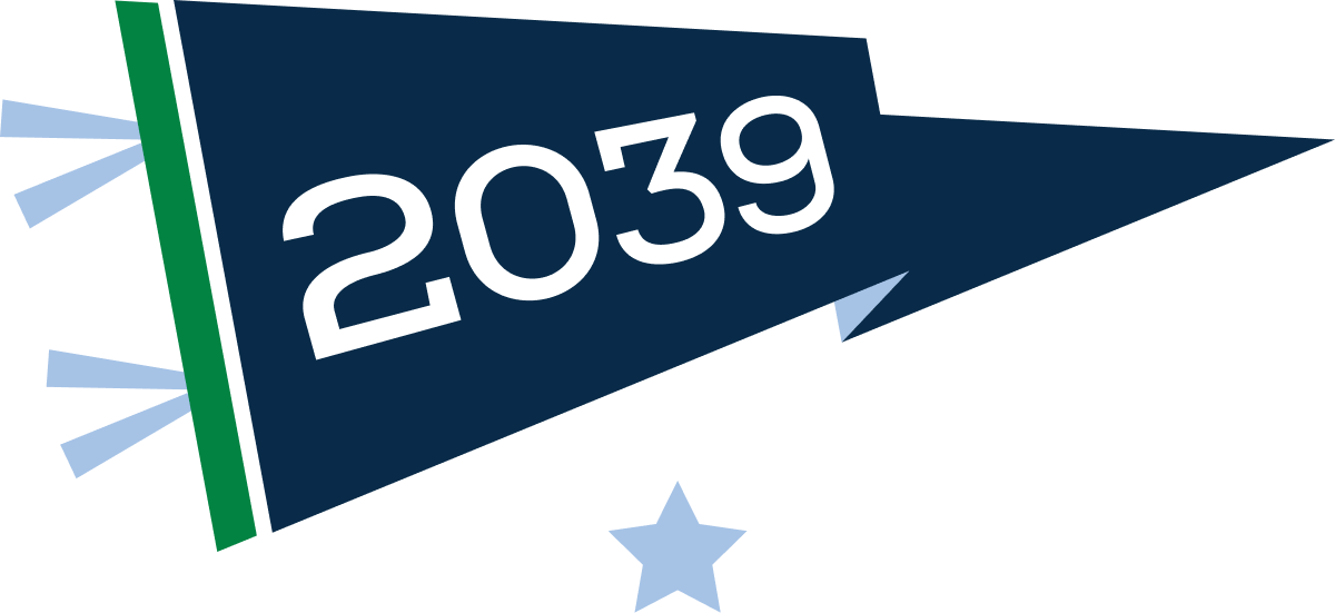 Illustration of blue 2039 flag